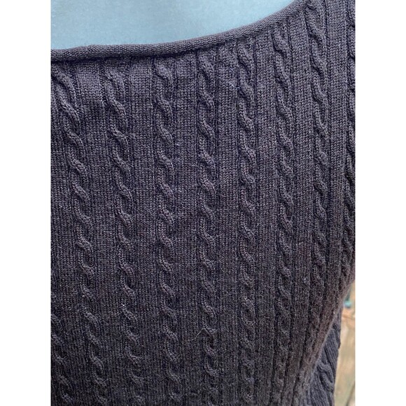 Vintage Armani Collezioni Cable Knit Virgin Wool Sweater Vest Brown Size 8/M - Picture 7 of 8